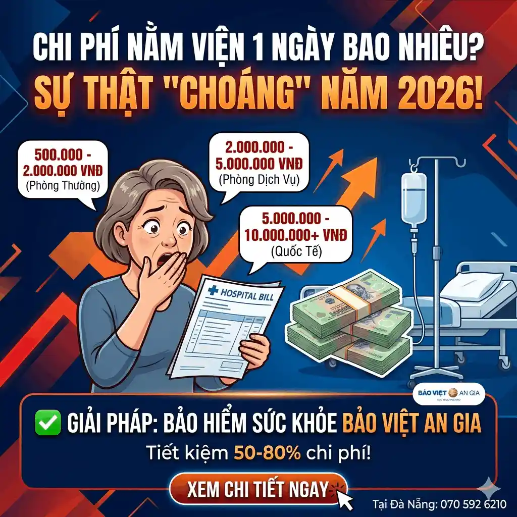 Chi phí nằm viện 1 ngày bao nhiêu? Sự thật khiến nhiều người “choáng” năm 2026